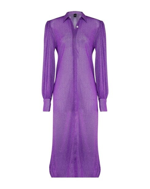 Camisa larga morada con lentejuelas