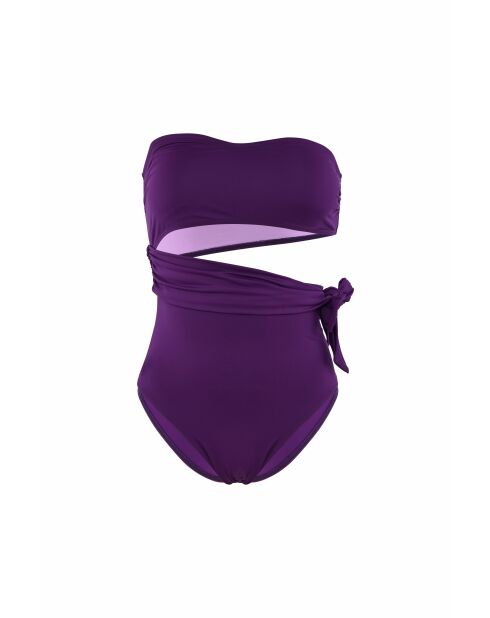Maillot de bain une pièce cache cache violet