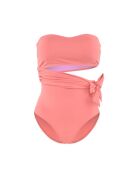 Maillot de bain une pièce cache cache corail