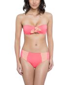 Costume da bagno in due pezzi con fascia posteriore in corallo buzios