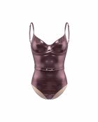 Maillot de bain une pièce armature marron africa bronze