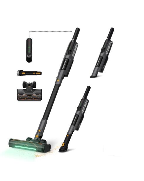 Stabstaubsauger mit Entleerstation Modell Station Vega grau