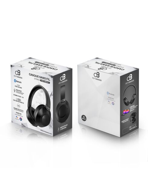 Zwarte Bluetooth-hoofdtelefoon met ruisonderdrukking