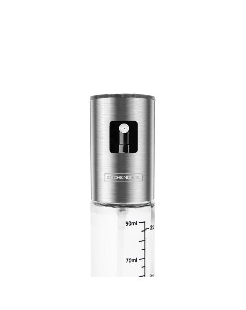 Oliespray van helder en zilverkleurig glas - 0,09 L