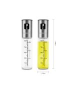 Oliespray van helder en zilverkleurig glas - 0,09 L