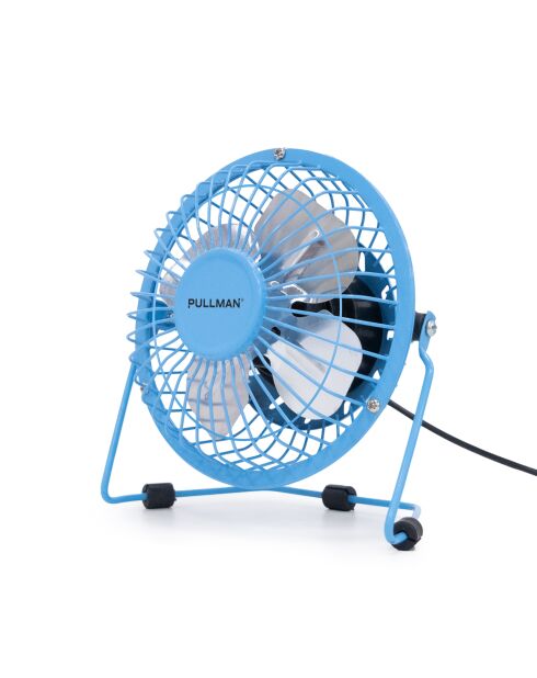 4-inch blauwe metalen tafelventilator