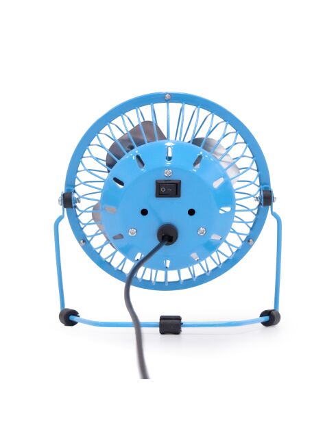 4-inch blauwe metalen tafelventilator