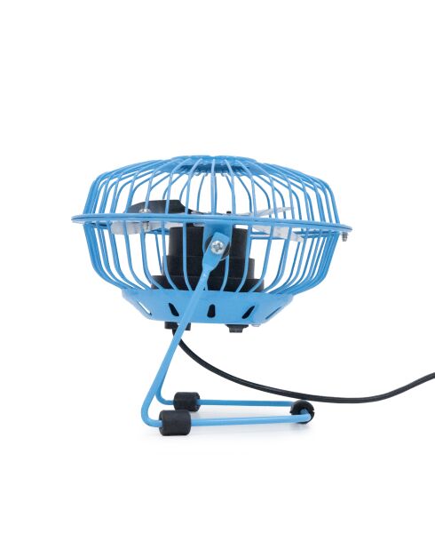 4-inch blauwe metalen tafelventilator