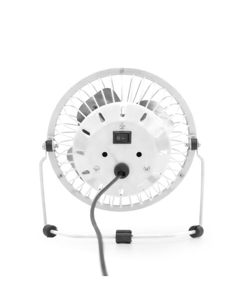 Metalen witte tafelventilator van 4 inch