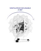 Metalen witte tafelventilator van 4 inch