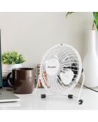 Metalen witte tafelventilator van 4 inch