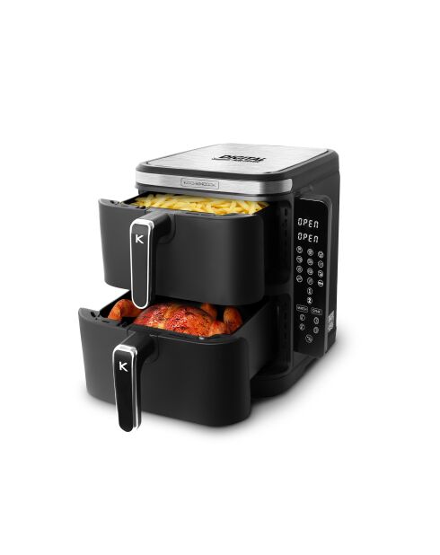 Freidora doble vertical 12 programas negros - 12L