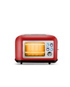 Grille pain double fente avec fenêtre rouge - 800 W