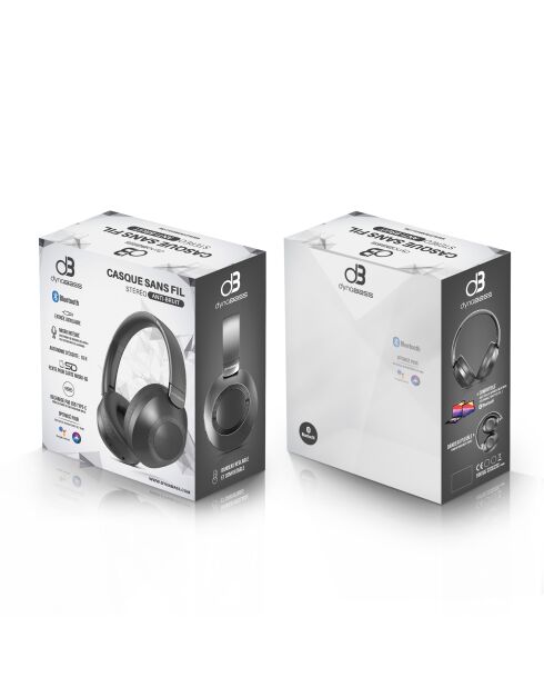 Grijze Bluetooth-hoofdtelefoon met ruisonderdrukking