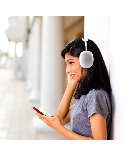 Witte Bluetooth-stereoheadset