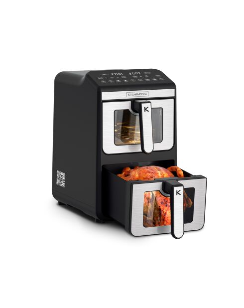 Freidora doble vertical 7 programas negros - 11L