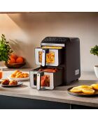 Friggitrice ad aria doppia verticale 7 programmi nera - 11L
