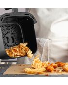 Heißluftfritteuse mit Fenster, 7 schwarze Programme, 7 l
