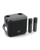 Enceinte Karaoké Portable Sans Fil avec 2 Micros noire