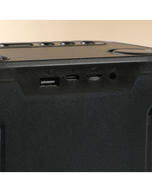 Enceinte Karaoké Portable Sans Fil avec 2 Micros vert militaire