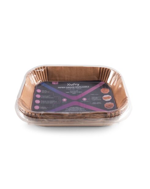Stampi in carta da forno marrone per friggitrice ad aria - 100 pezzi