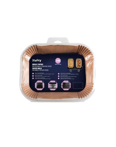 Stampi in carta da forno marrone per friggitrice ad aria - 100 pezzi