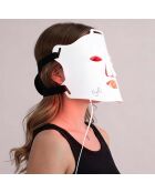 Wit gezichtsmasker met LED-lichttherapie