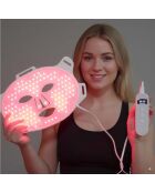 Wit gezichtsmasker met LED-lichttherapie