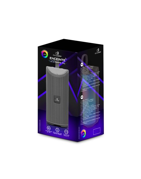Enceinte LED Sans Fil grise