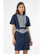 Robe en coton Kristen jeans / jacquard