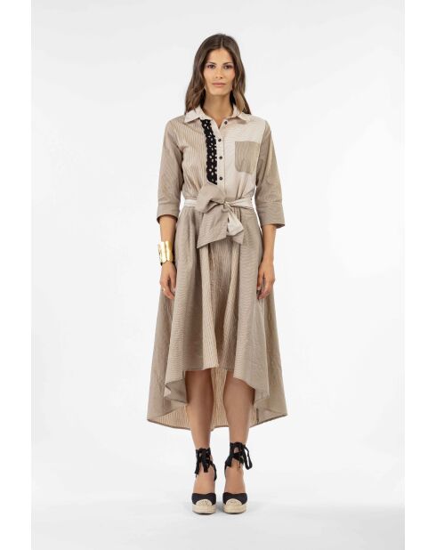 Robe en coton Haley trilogie de rayures