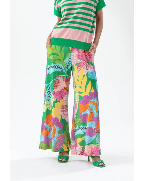 Pantalones con flores de color Emotion
