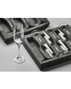 6 transparente Lagom-Flöten - 22cl