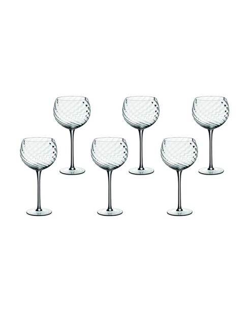 6 verres à pied Sten transparents - 60cl