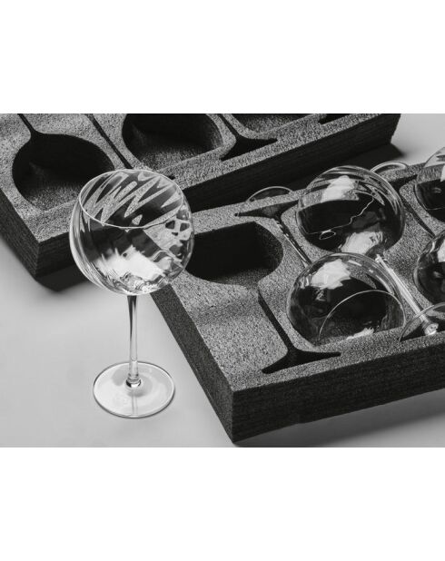 6 verres à pied Sten transparents - 60cl