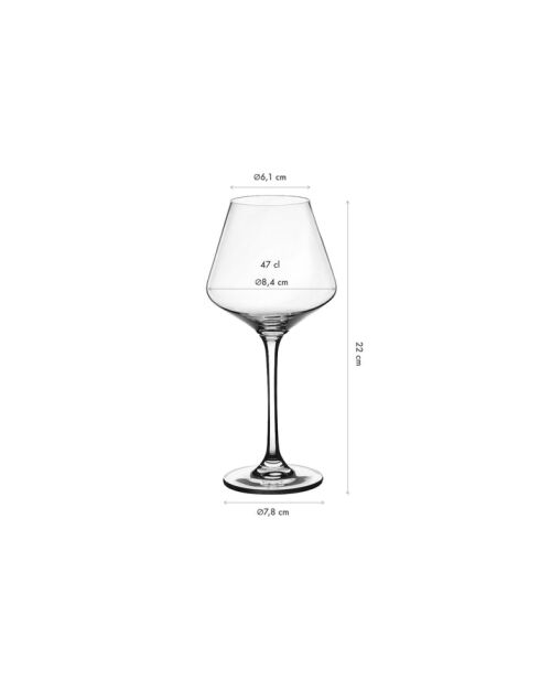 6 transparante Lagom steelglazen - 47cl