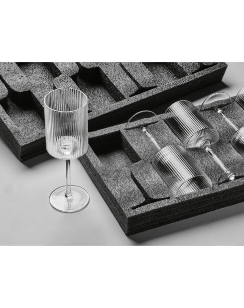 Set completo in vetro trasparente Linje - 24 pezzi