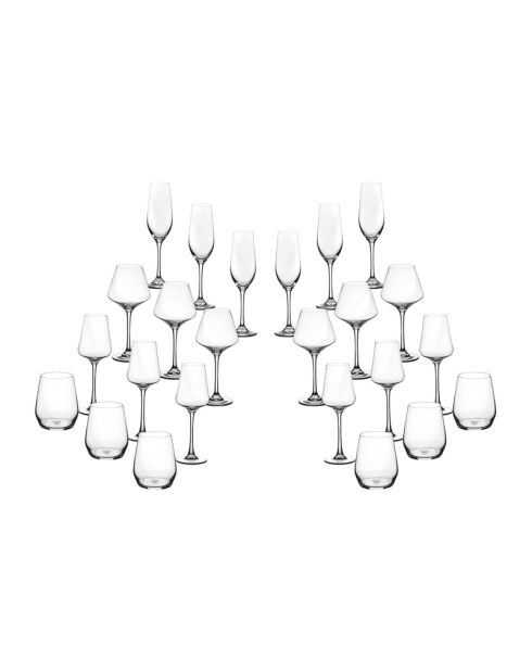 Set completo in vetro trasparente Lagom - 24 pezzi