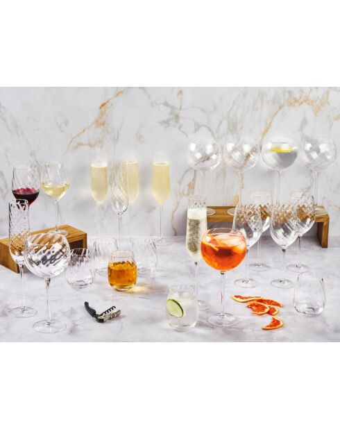Set completo in vetro trasparente Sten - 24 pezzi
