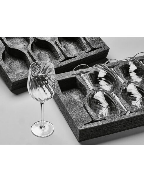 Set completo in vetro trasparente Sten - 24 pezzi