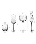 Set completo in vetro trasparente Sten - 24 pezzi