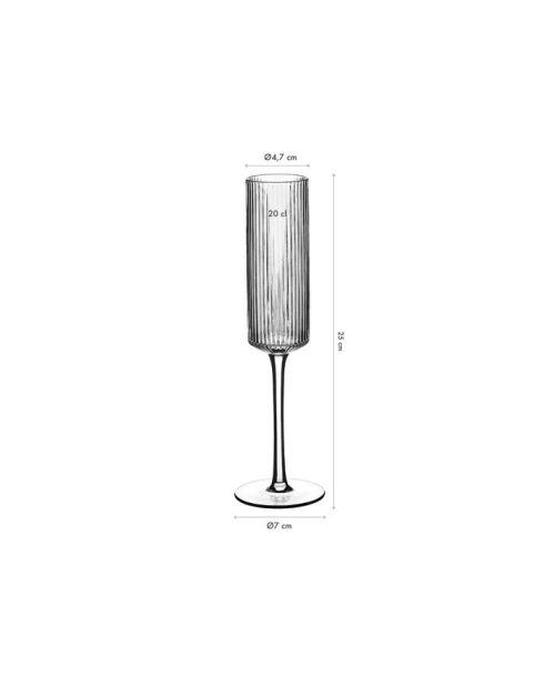 6 flauti Linje trasparenti - 20cl