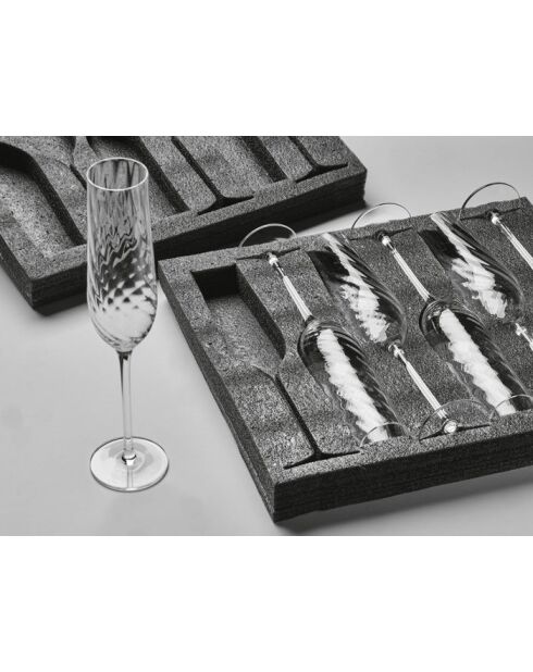 6 durchsichtige Stenflöten - 26cl