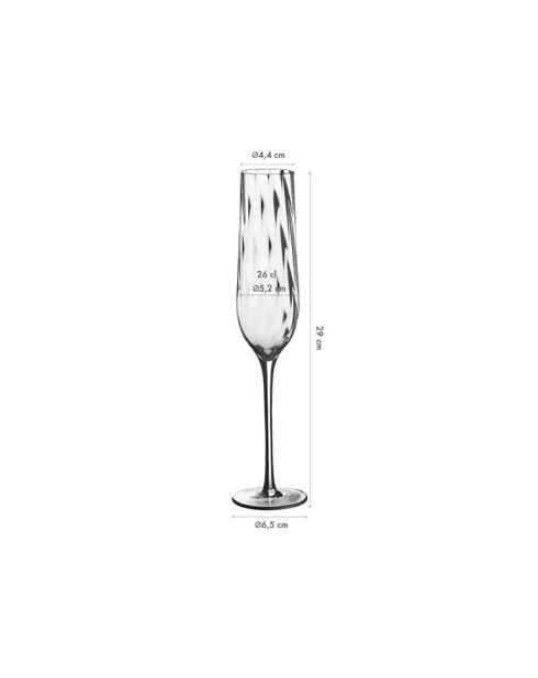 6 durchsichtige Stenflöten - 26cl