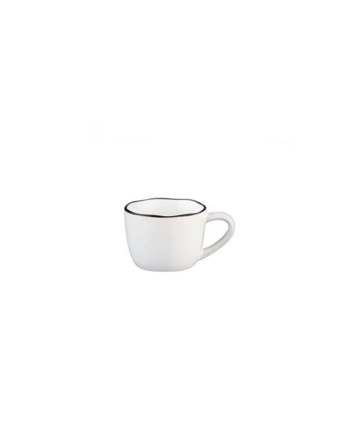 4 Tasses en Grès Napoli blanc neige - 12 cL