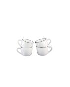 4 Tasses en Grès Napoli blanc neige - 12 cL