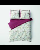 Set copripiumino + federa (e) quadrata in cotone satinato - Melodic Wing White
