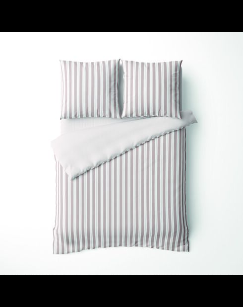 Parure housse de couette + taie(s) carrée(s) satin de coton - Yara Vieux rose