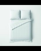 Bettbezug-Set mit quadratischen Kissenbezügen aus Baumwollsatin - Cannes blanc