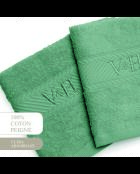Asciugamano per ospiti in cotone pettinato - Cloud verde bottiglia - 4x (30x30 cm)